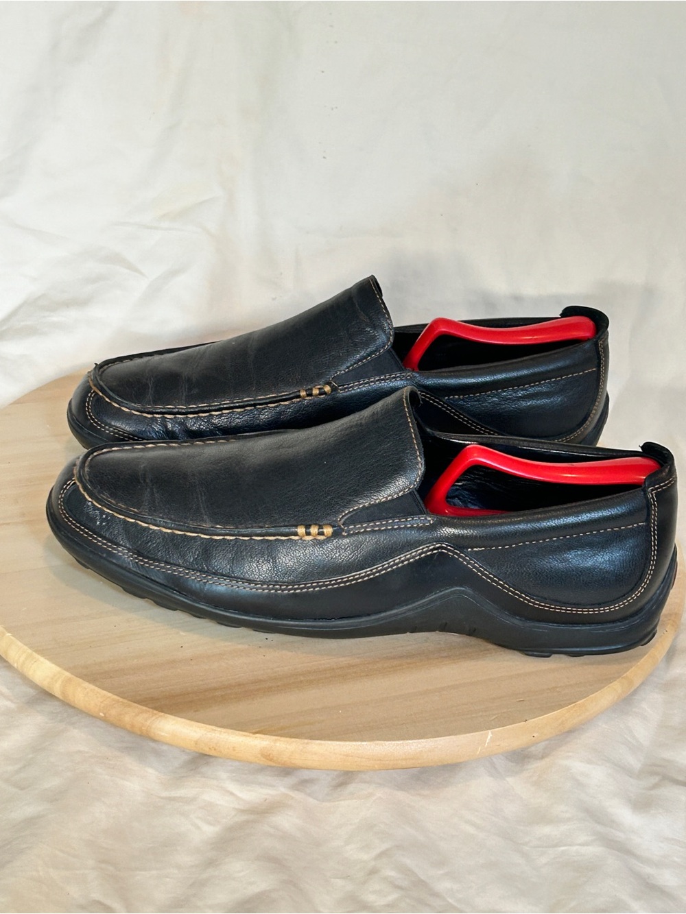 Cole Haan Men’s Green Leather Slip-On Loafer Round Toe US 9.5 M